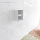 MONDIAZ LAGOM solid surface niche 45 in color talc suitable for recessed or surface mounting