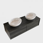 MONDIAZ LUSH 120 badmeubel antracite 2 lades BARCO dubbel geen kraangat