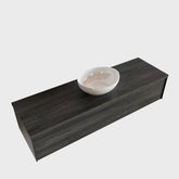 MONDIAZ LUSH 150 badmeubel antracite 1 lades BARCO midden geen kraangat