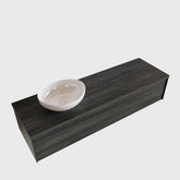 MONDIAZ LUSH 150 badmeubel antracite 1 lades BARCO links geen kraangat