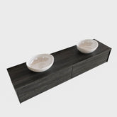 MONDIAZ LUSH 180 badmeubel antracite 2 lades BARCO dubbel 2 kraangaten