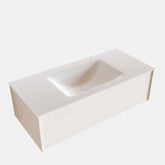 MONDIAZ LUSH 100 badmeubel underlayment 1 lade wastafel midden geen kraangat