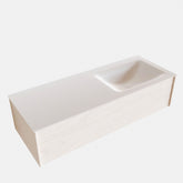 MONDIAZ LUSH 120 badmeubel underlayment 1 lade wastafel rechts geen kraangat