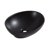 Barco waskom ovaal 40 x 33 x 14,5 cm keramiek mat zwart
