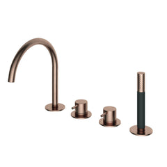 Hotbath Cobber CB173 4-gats badrandcombinatie - Geborsteld Koper PVD