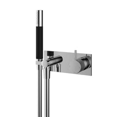 Hotbath Cobber X CX027EXT afbouwdeel - inbouw douchekraan Doucheslang en handdouche Geborsteld Nikkel