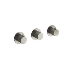 Hotbath Cobber X CX7067EXT afbouwdeel inbouwthermostaat 2 stopkranen - Geborsteld Nikkel
