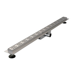 BRAUER Douchegoot Small met standaard rooster en flens 5 x 100 RVS geborsteld