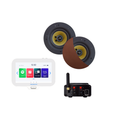 N-JOY CONNECT BADKAMERRADIO, CONTROLLER (IPX7) + WAND LADER + RUMBA SPEAKERSET (BRUSHED COPPER) BLUETOOTH / 30 WATT / 230V/12V