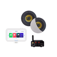 N-JOY CONNECT BADKAMERRADIO, CONTROLLER (IPX7) + WAND LADER + RUMBA SPEAKERSET WIT+ BLUETOOTH VERSTERKER / 30 WATT / 230V/12V