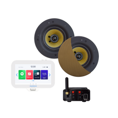 N-JOY CONNECT BADKAMERRADIO, CONTROLLER (IPX7) + WAND LADER + SAMBA SPEAKERSET (BRONZE) BLUETOOTH / 50 WATT / 230V/12V