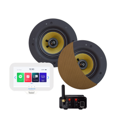 N-JOY CONNECT BADKAMERRADIO, CONTROLLER (IPX7) + WAND LADER + ZUMBA SPEAKERSET (BRUSHED GOLD) BLUETOOTH / 70 WATT / 230V/24V
