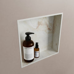 MONDIAZ EASY Nis 29,5x29,5cm in solid surface kleur Frappe. 1 vak geschikt voor in- of opbouw