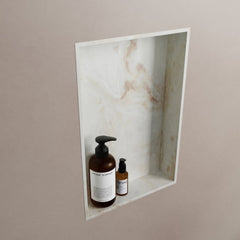 MONDIAZ EASY Nis 44,5x29,5cm in solid surface kleur Frappe. 1 vak geschikt voor in- of opbouw