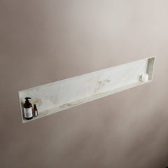 MONDIAZ EASY Nis 149,5x29,5cm in solid surface kleur Frappe. 1 vak geschikt voor in- of opbouw