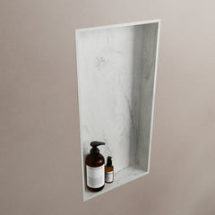 MONDIAZ EASY Nis 59,5x29,5cm in solid surface kleur Opalo. 1 vak geschikt voor in- of opbouw