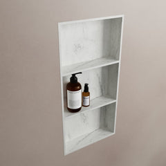 MONDIAZ EASY Nis 149,5x29,5cm in solid surface kleur Opalo. 2 vakken geschikt voor in- of opbouw