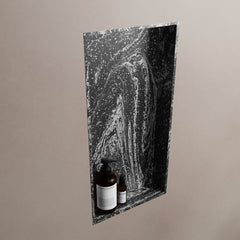 MONDIAZ EASY Nis 59,5x29,5cm in solid surface kleur Lava. 1 vak geschikt voor in- of opbouw