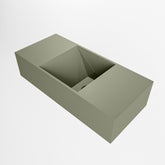 MONDIAZ TYNE 50cm fontein solid surface kleur Army. Positie wastafel rechts