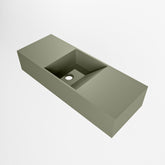 MONDIAZ TYNE 60cm fontein solid surface kleur Army. Positie wastafel midden