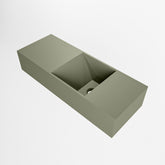 MONDIAZ TYNE 60cm fontein solid surface kleur Army. Positie wastafel rechts