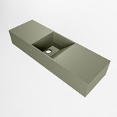 MONDIAZ TYNE 70cm fontein solid surface kleur Army. Positie wastafel midden