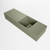 MONDIAZ TYNE 70cm fontein solid surface kleur Army. Positie wastafel rechts