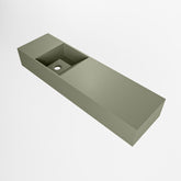MONDIAZ TYNE 80cm fontein solid surface kleur Army. Positie wastafel links