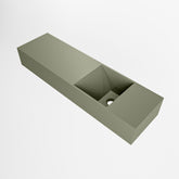 MONDIAZ TYNE 80cm fontein solid surface kleur Army. Positie wastafel rechts