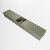 MONDIAZ TYNE 120cm fontein solid surface kleur Army. Positie wastafel midden