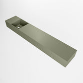 MONDIAZ TYNE 120cm fontein solid surface kleur Army. Positie wastafel links