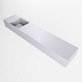 MONDIAZ TYNE 110cm fontein solid surface kleur Cale. Positie wastafel links