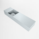 MONDIAZ TYNE 80cm fontein solid surface kleur Clay. Positie wastafel links