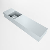 MONDIAZ TYNE 90cm fontein solid surface kleur Clay. Positie wastafel links