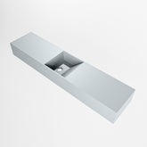 MONDIAZ TYNE 100cm fontein solid surface kleur Clay. Positie wastafel midden