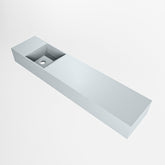 MONDIAZ TYNE 100cm fontein solid surface kleur Clay. Positie wastafel links