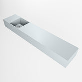 MONDIAZ TYNE 110cm fontein solid surface kleur Clay. Positie wastafel links