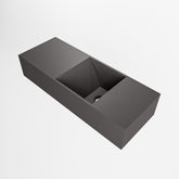 MONDIAZ TYNE 60cm fontein solid surface kleur Dark Grey. Positie wastafel rechts