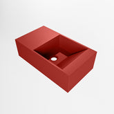 MONDIAZ TYNE 40cm fontein solid surface kleur Fire. Positie wastafel links