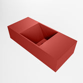 MONDIAZ TYNE 50cm fontein solid surface kleur Fire. Positie wastafel rechts
