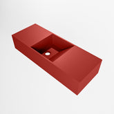 MONDIAZ TYNE 60cm fontein solid surface kleur Fire. Positie wastafel midden