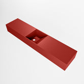 MONDIAZ TYNE 100cm fontein solid surface kleur Fire. Positie wastafel midden