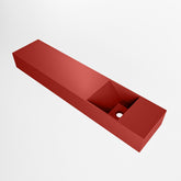 MONDIAZ TYNE 100cm fontein solid surface kleur Fire. Positie wastafel rechts