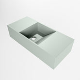 MONDIAZ TYNE 50cm fontein solid surface kleur Greey. Positie wastafel links