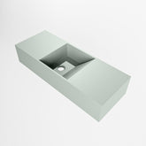 MONDIAZ TYNE 60cm fontein solid surface kleur Greey. Positie wastafel midden