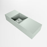 MONDIAZ TYNE 60cm fontein solid surface kleur Greey. Positie wastafel links