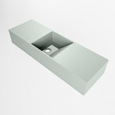 MONDIAZ TYNE 70cm fontein solid surface kleur Greey. Positie wastafel midden