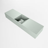 MONDIAZ TYNE 80cm fontein solid surface kleur Greey. Positie wastafel midden