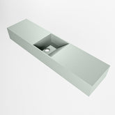 MONDIAZ TYNE 90cm fontein solid surface kleur Greey. Positie wastafel midden