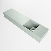 MONDIAZ TYNE 90cm fontein solid surface kleur Greey. Positie wastafel rechts